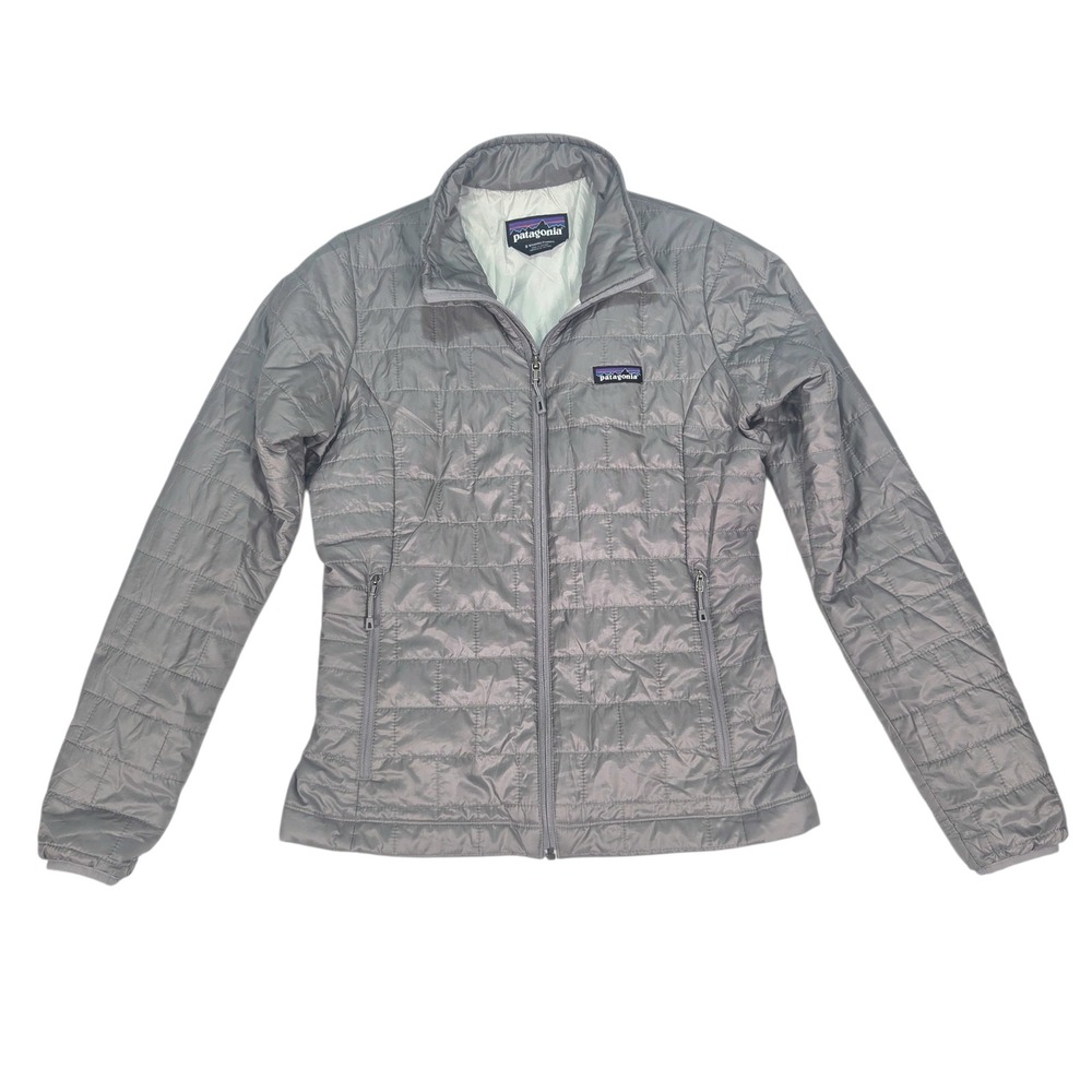 Patagonia Nano Puff Jacket Womens S Gray Quilted PrimaLoft Insulated Coat